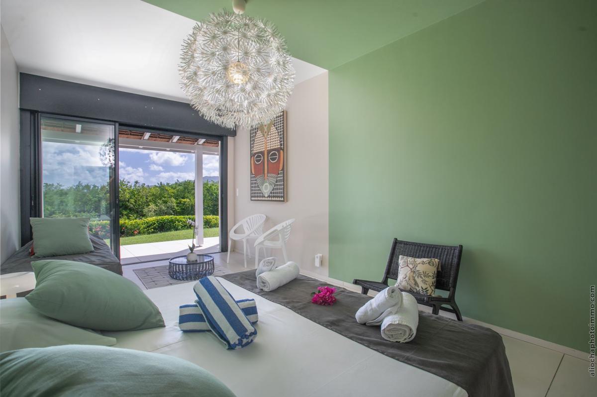 Location_Villa_Les_Trois_Ilets_Martinique_chambre  verte 2